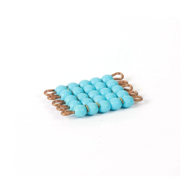 Perlenquadrat von 5, hellblau: Lose Perlen (Glas) Perlenquadrat von 5, hellblau: Lose Perlen (Glas)