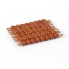 Individual Glass Square Of 8: Brown