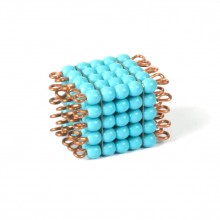 Individual Glass Cube Of 5: Light Blue