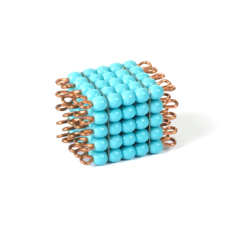 Individual Glass Cube Of 5: Light Blue