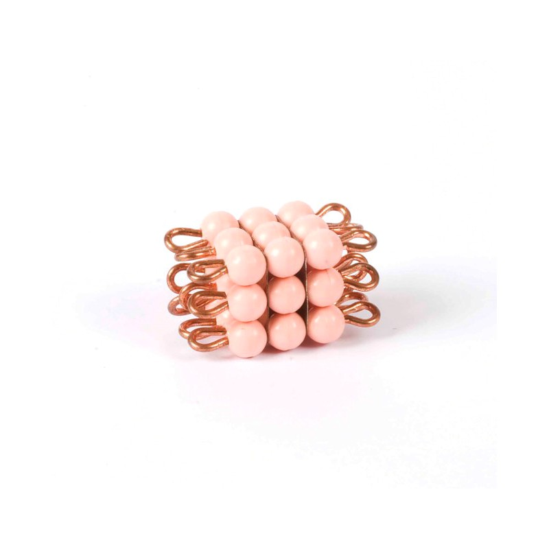 Perlenkubus von 3, rosa: Lose Perlen (Kunststoff)