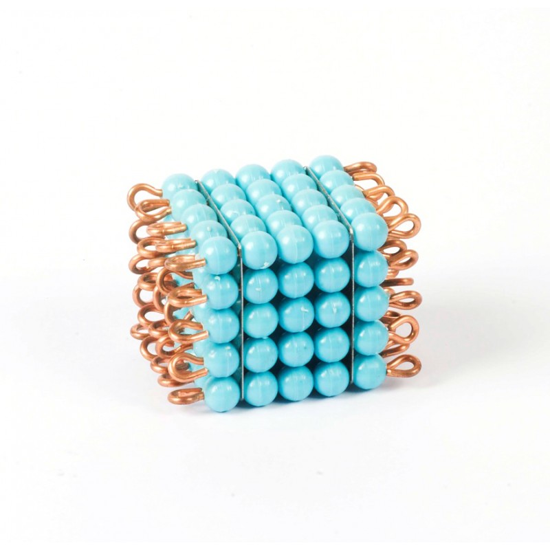 Perlenkubus von 5, hellblau: Lose Perlen (Kunststoff) Perlenkubus von 5, hellblau: Lose Perlen (Kunststoff)