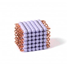 Perlová kocka zo 6, fialová, voľné perly