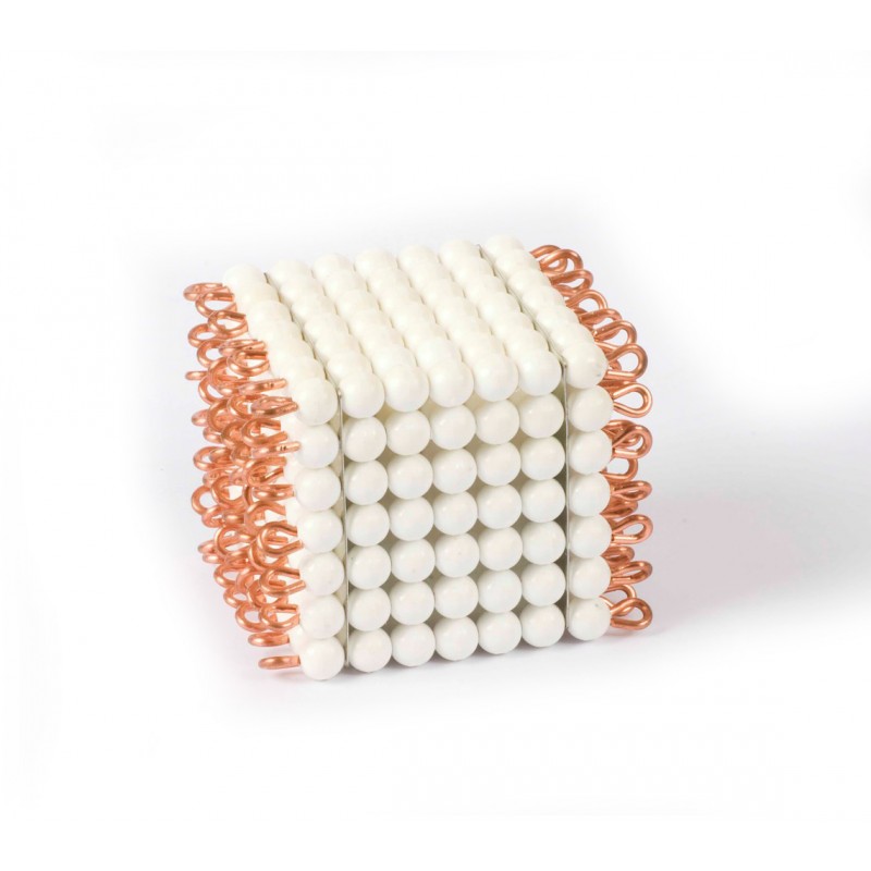 Perlenkubus von 7, weiß: Lose Perlen (Kunststoff)