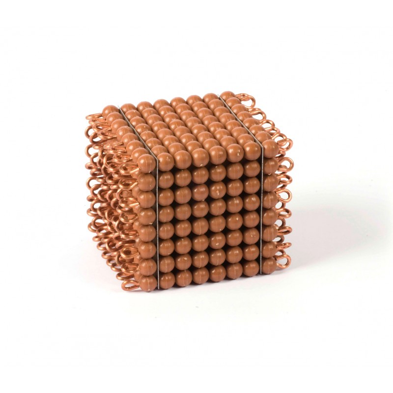 Perlová kocka z 8, hnedé, voľné perly
