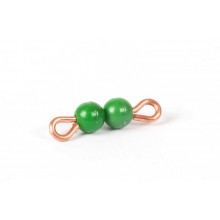 Perlové tyče z 2, zelené, voľné perly