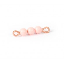 Perlenstäbchen von 3, rosa: Lose Perlen (Kunststoff)