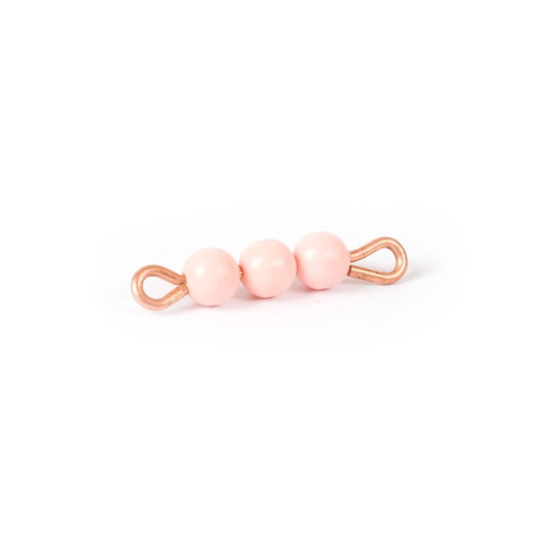 Perlenstäbchen von 3, rosa: Lose Perlen (Kunststoff)
