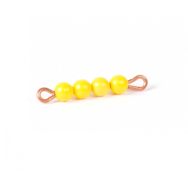 Perlenstäbchen von 4, gelb: Lose Perlen (Kunststoff) Perlenstäbchen von 4, gelb: Lose Perlen (Kunststoff)