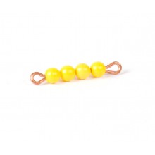 Perlenstäbchen von 4, gelb: Lose Perlen (Kunststoff)