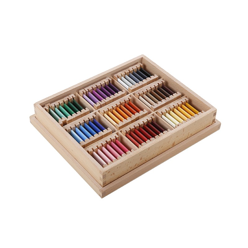 Farbtäfelchen: Schattierungskasten mit neun Farben Farbtäfelchen: Schattierungskasten mit neun Farben