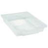 Tray including gliders: transparent (7 cm)