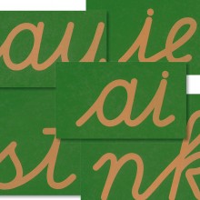 Sandpapierbuchstaben Buchstabenverbindungen, vereinfachte Ausgangsschrift