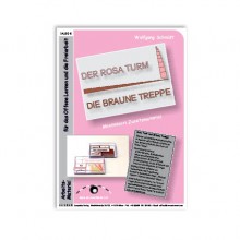 Pink tower and brown stairs