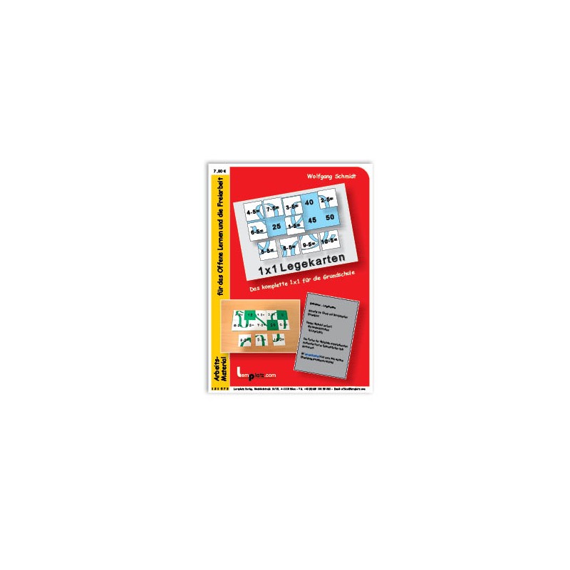 Multiplication tables - laying cards