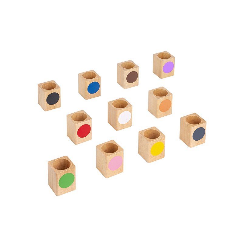 Satz mit 11 farbigen Bleistiftständern Satz mit 11 farbigen Bleistiftständern