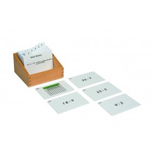 Kasten mit Aufgabenkarten für das kleine Divisionsbrett