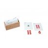 Boxes with task cards for the numbers and chips