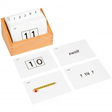 Box with task cards for sequins 10-19