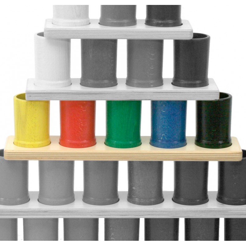 Aufsteller mit 5 farbigen Bleistiftständern 9/6 cm Aufsteller mit 5 farbigen Bleistiftständern 9/6 cm