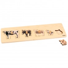 Puzzle pre batoľatá - 5 hospodárskych zvierat