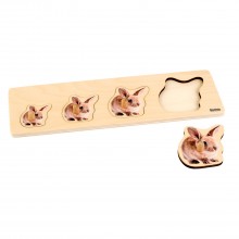 Puzzle pre batoľatá - 4 králiky