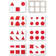 Geometric Insets  Red  and White