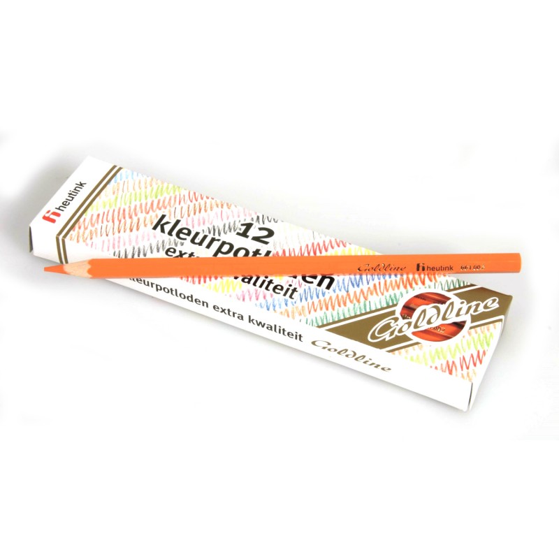 Coloured hexagonal pencils Goldline,  Orange, 12 pieces
