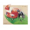 Wooden puzzle - realistic ladybug