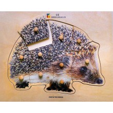 Wood Puzzle - realistic hedgehog