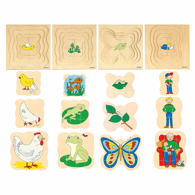 Holz-Puzzle - Wachstum - Huhn Holz-Puzzle - Wachstum - Huhn