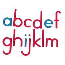 Bewegliches Alphabet 4/8 cm - Kleinbuchstaben, zum Erstschreiben, rot/blau