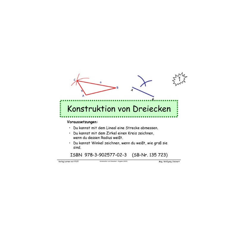 Mathematics flashcards - Construction of triangles