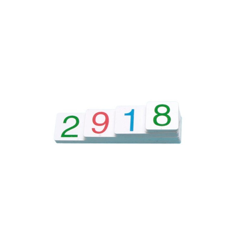 Small number cards 1 - 9000 plastic