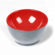 Wooden Cup: Gray/Red