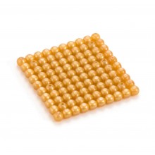 Golden Bead Square Of 100,connected  Beads