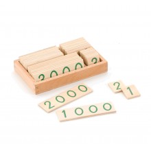 Wooden Number Cards 1-9000, Small-German NUMBERS