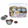 Euro coins assortment in box Euro coins assortment in box