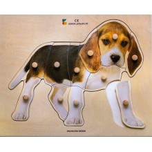 Holz-Puzzle - realistisch - Hund