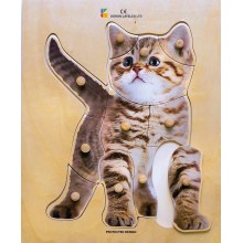 Puzzle z dreva - realistické - mačka