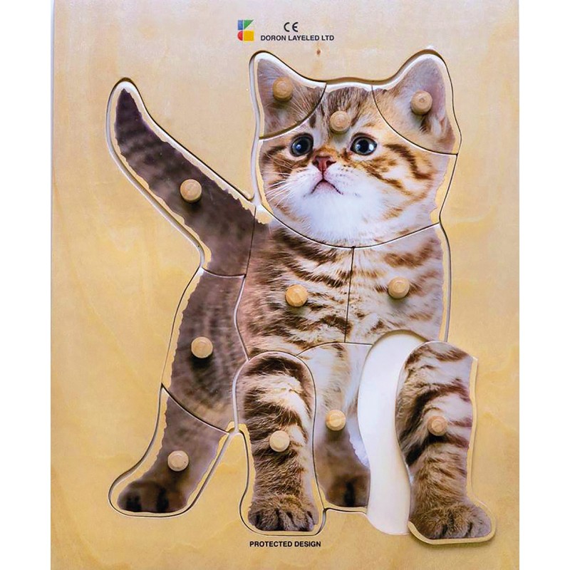Puzzle z dreva - realistické - mačka