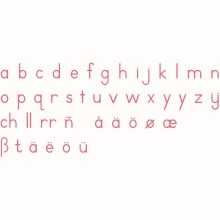 Small Movable Alphabet: International Print - Red