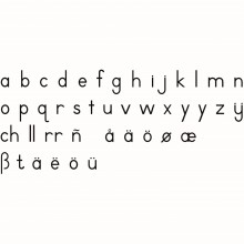 Small Movable Alphabet: International Print - Black