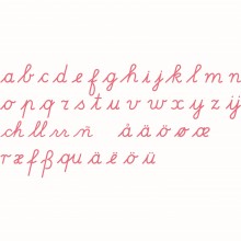 Medium Movable Alphabet: International Cursive - Red