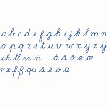 Bewegliches Alphabet, mittel (blau) - lateinische Ausgangsschrift