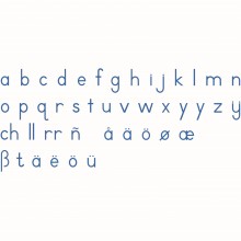 Medium Movable Alphabet: International Print - Blue