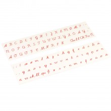Printed Alphabet: International Cursive - Red