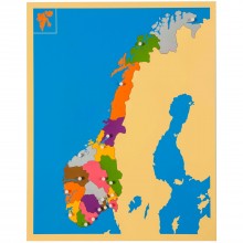 Puzzlekarte Norwegen