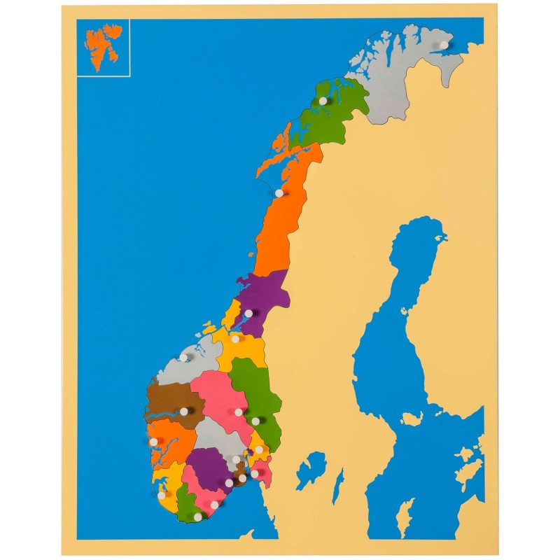 Puzzlekarte Norwegen Puzzlekarte Norwegen