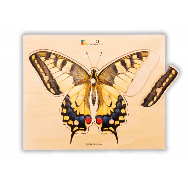 Puzzle z dreva - realistický motýľ